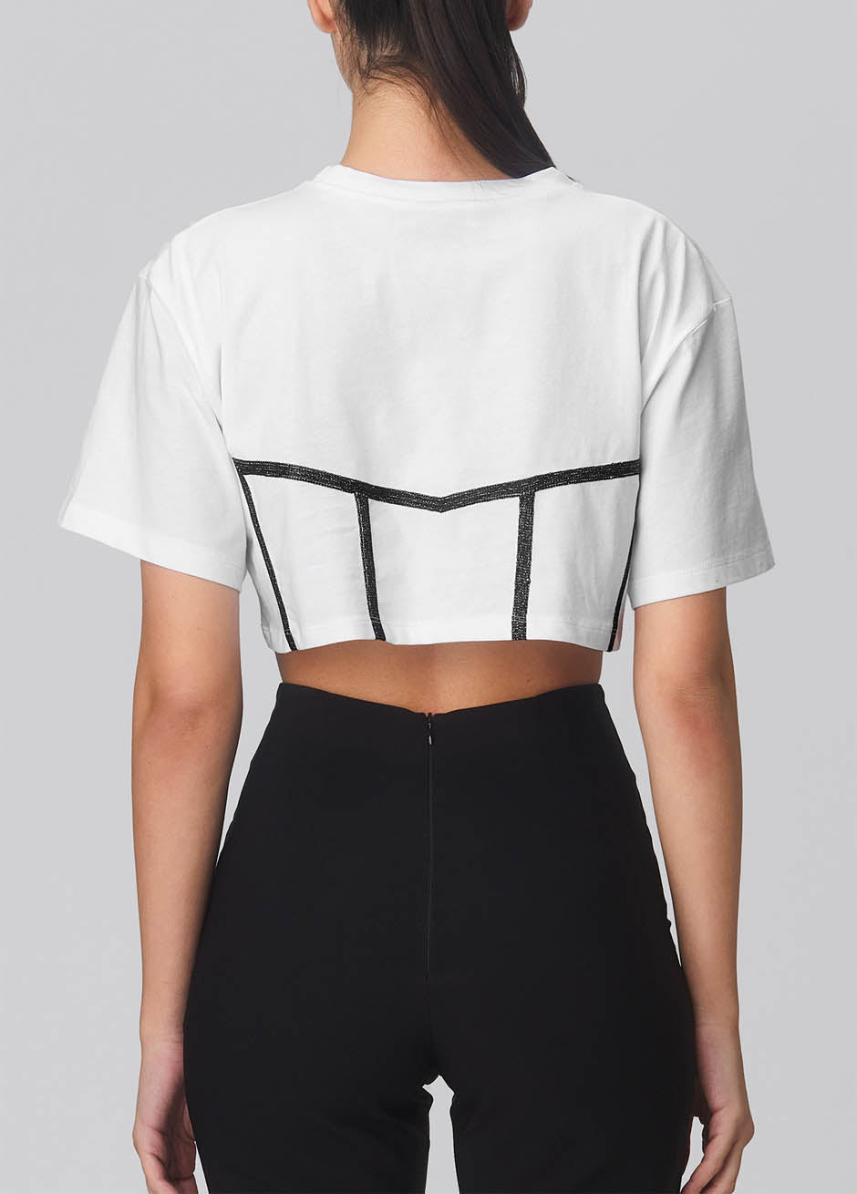 DRAFT CROPPED T-SHIRT White