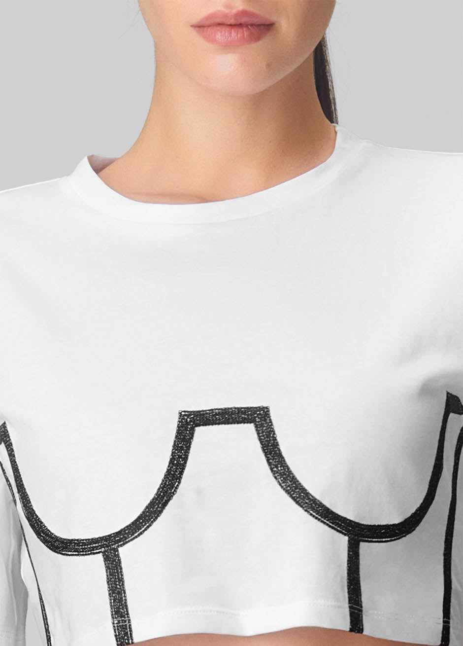 DRAFT CROPPED T-SHIRT White