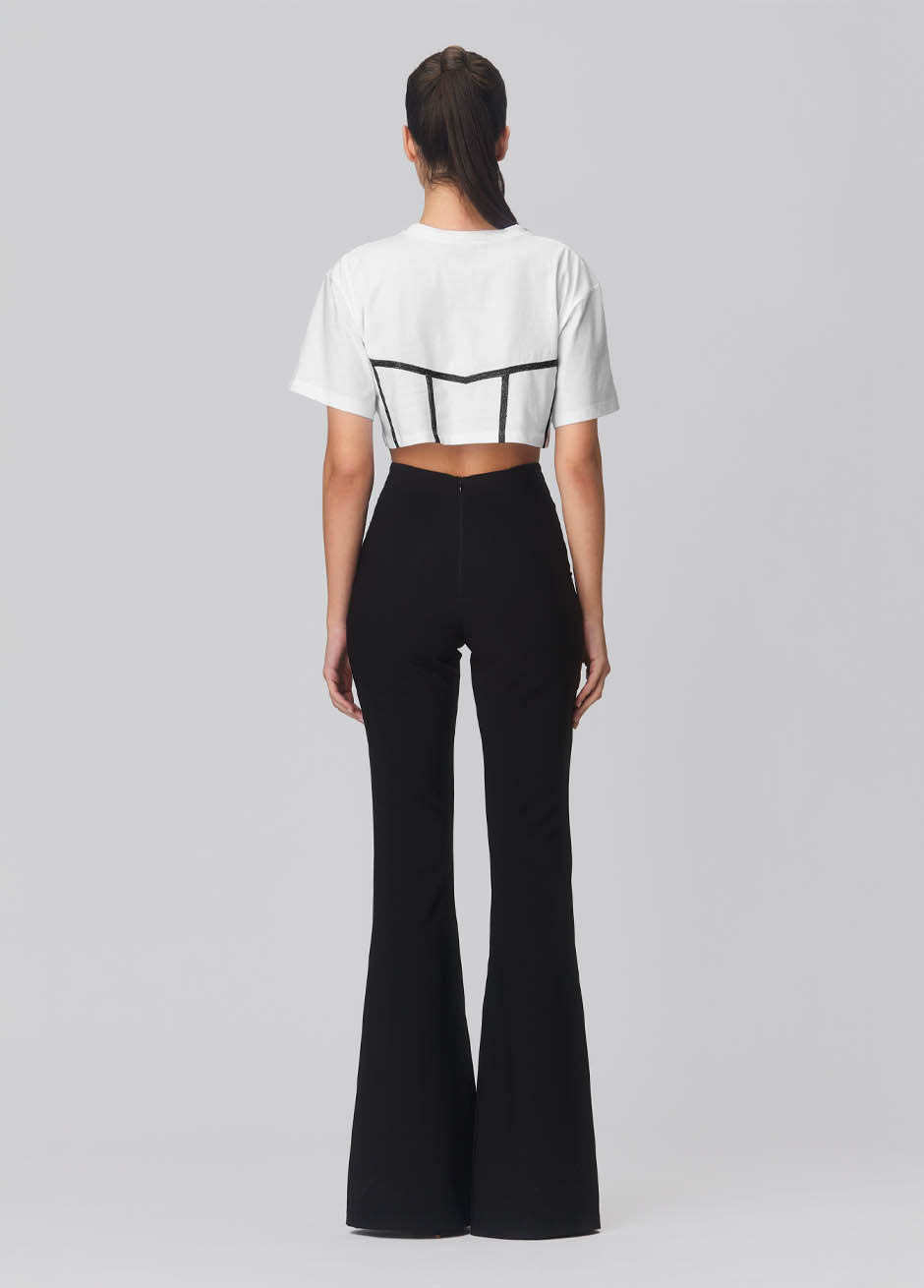 DRAFT CROPPED T-SHIRT White