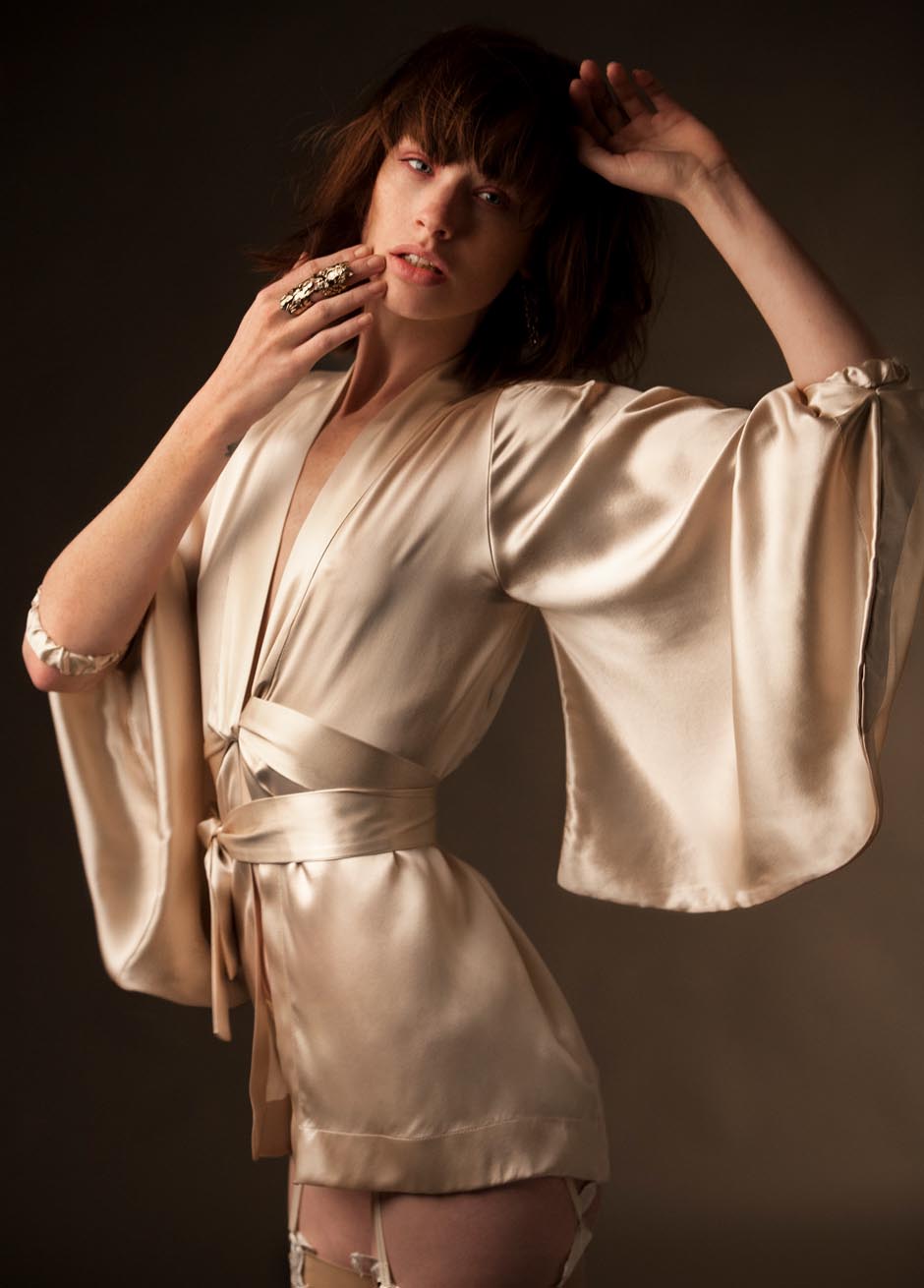 BUTTERFLY KIMONO SHORT Champagne