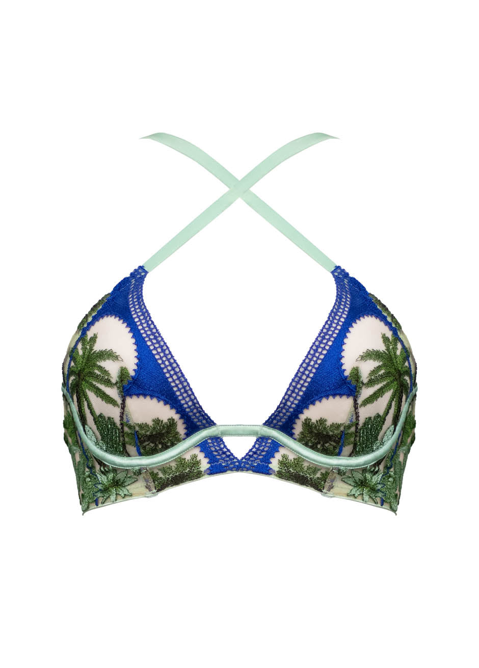 FARIDA PLUNGE BRA Sage