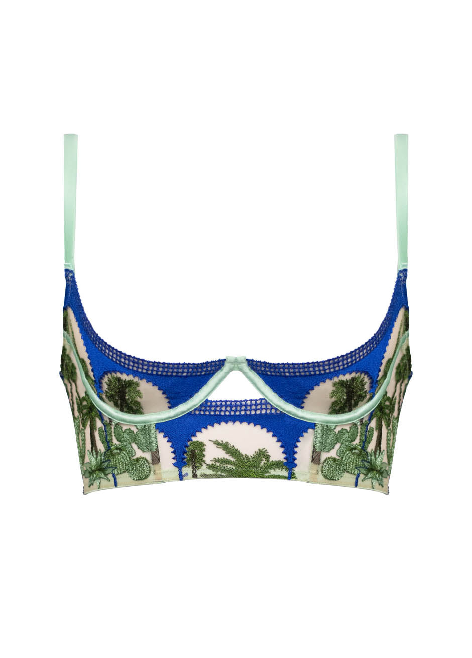 FARIDA QUARTER CUP LONGLINE BRA Sage