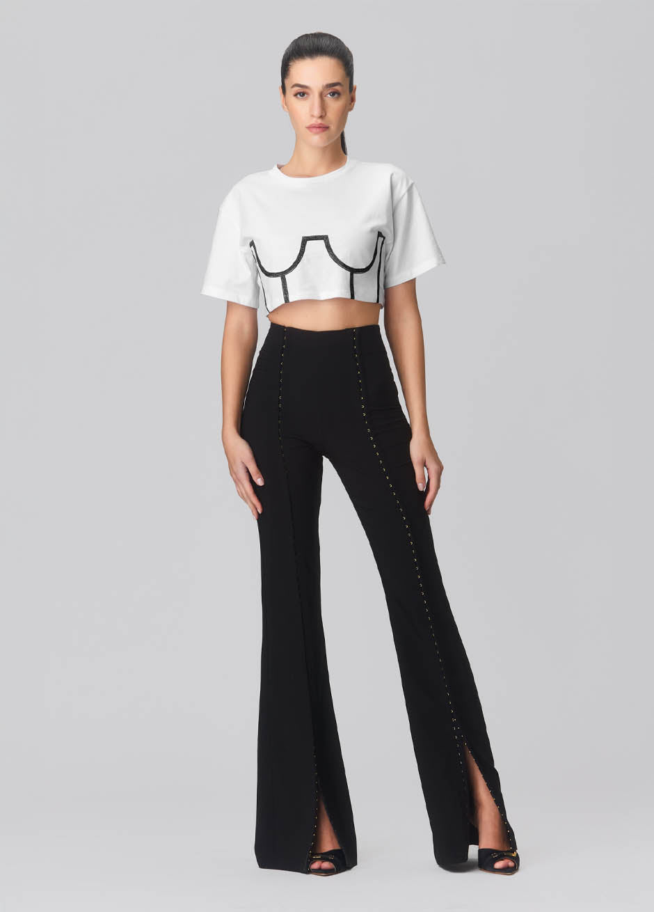 Murmur DRAFT CROPPED T-SHIRT White – Garnet District