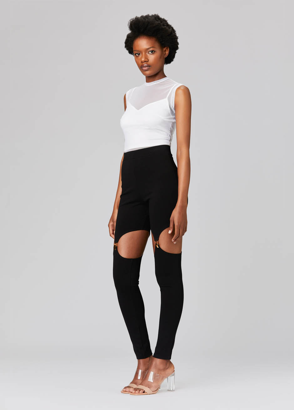 Murmur SUSPENDER LEGGINGS Black Garnet District